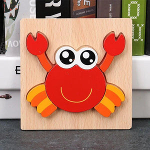 Baby 3D Wooden Puzzles Learning Animals-Wooden Puzzles