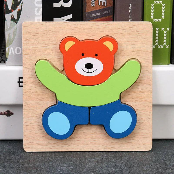 Baby 3D Wooden Puzzles Learning Animals-Wooden Puzzles