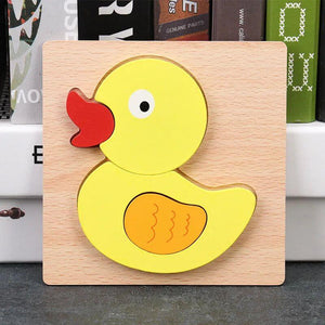 Baby 3D Wooden Puzzles Learning Animals-Wooden Puzzles
