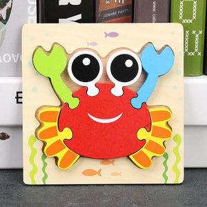Baby 3D Wooden Puzzles Learning Animals-Wooden Puzzles