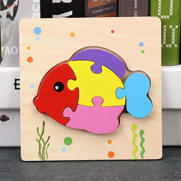 Baby 3D Wooden Puzzles Learning Animals-Wooden Puzzles