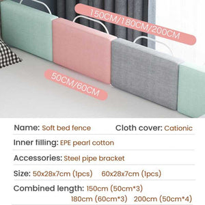 Baby Bed Fence – Anti-Fall &amp; Soft Padded Guardrail-Baby Bed Fence