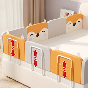 Baby Bed Rail Guard – Height Adjustable, Soft Cushion Protection-Baby Bed Fence