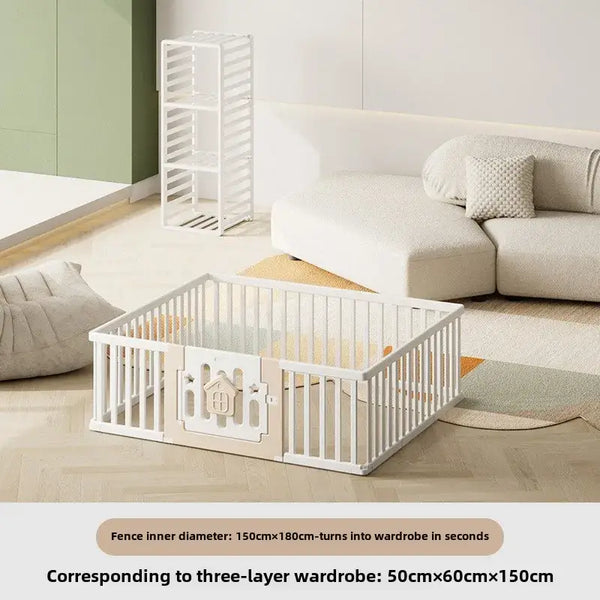 Baby Playpen – Indoor Child Safety Fence for Small Apartments &amp; Living Rooms-Playpen and Ball Pits