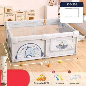 Baby Playpen Safety Gate – Adjustable Play Yard for Babies &amp; Toddlers-Playpen and Ball Pits