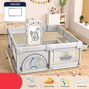 Baby Playpen Safety Gate – Adjustable Play Yard for Babies &amp; Toddlers-Playpen and Ball Pits