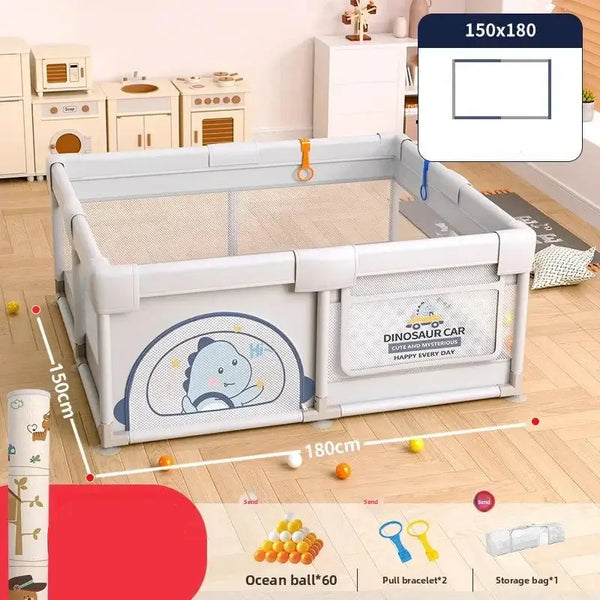 Baby Playpen Safety Gate – Adjustable Play Yard for Babies &amp; Toddlers-Playpen and Ball Pits