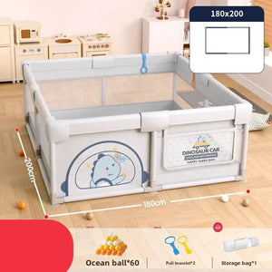 Baby Playpen Safety Gate – Adjustable Play Yard for Babies &amp; Toddlers-Playpen and Ball Pits