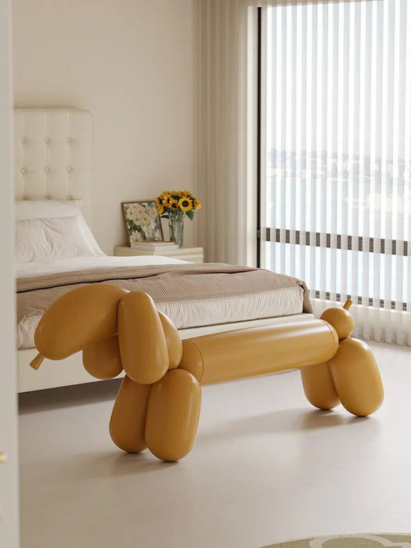 Balloon Dog Bench - Whimsical Seating Elegance-Bench