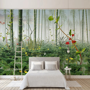 Bamboo Trees Wallpaper Mural - Stunning Nature Decor-Trees Wallpaper