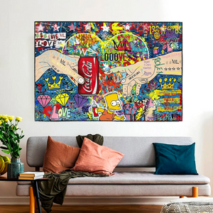 Banksy All we need is Love Canvas Wall Art-Banksy Wall Poster