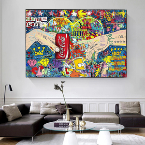 Banksy All we need is Love Canvas Wall Art-Banksy Wall Poster