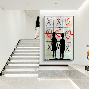 Banksy Artwork Brother and Sister Canvas Wall Art-Banksy Wall Poster