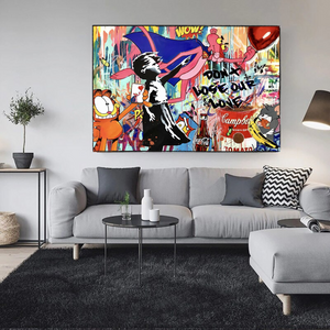 Banksy Don't Loose your Love Canvas Wall Art-Banksy Wall Poster