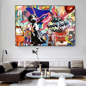 Banksy Don't Loose your Love Canvas Wall Art-Banksy Wall Poster