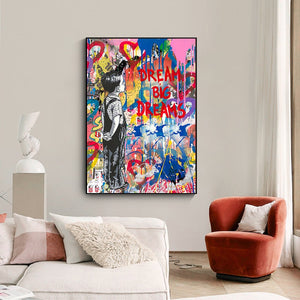Banksy Dream Big Dreams Wall Art - Boundless Imagination-Banksy Wall Poster