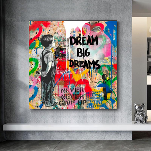 Banksy Dream Big Dreams Wall Art - Explore Inspiring Art-Banksy Wall Poster