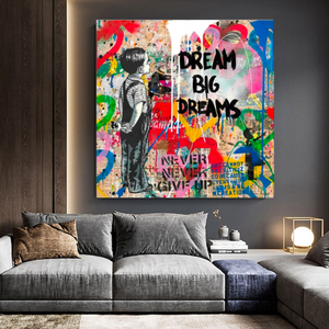 Banksy Dream Big Dreams Wall Art - Explore Inspiring Art-Banksy Wall Poster