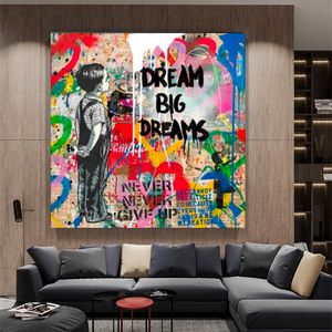 Banksy Dream Big Dreams Wall Art - Explore Inspiring Art-Banksy Wall Poster