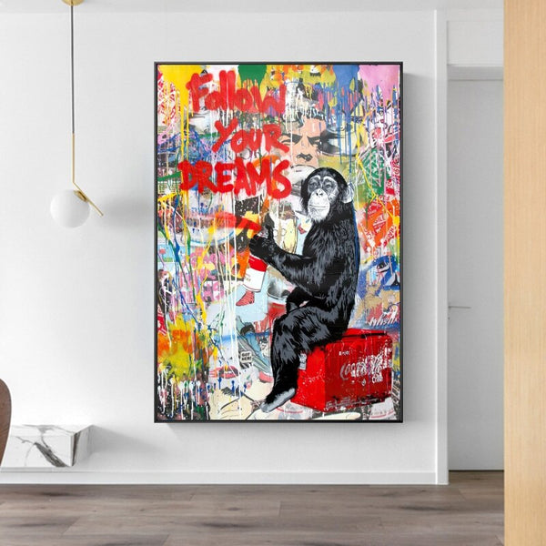 Banksy Follow Your Dreams Wall Art - Authentic Work-Banksy Wall Poster