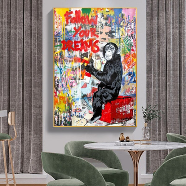Banksy Follow Your Dreams Wall Art - Authentic Work-Banksy Wall Poster