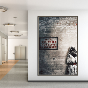 Banksy Graffiti Alice and Wonderland Canvas Wall Art-Banksy Wall Poster