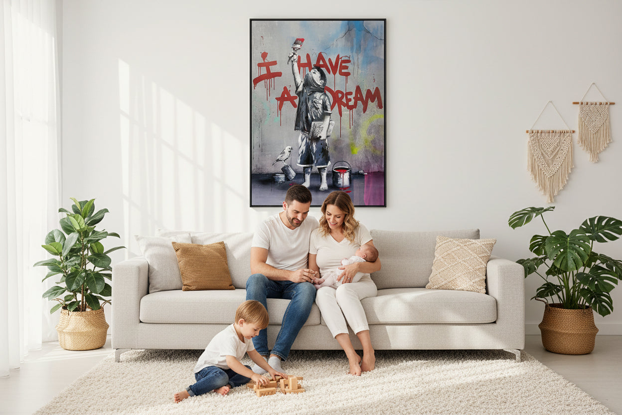 Banksy Have a Dream Wall Art - Unique Canvas Masterpiece-Banksy Wall Poster