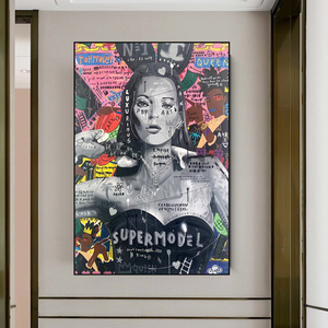 Banksy Kate Moss Graffiti Canvas Wall Art-Banksy Wall Poster