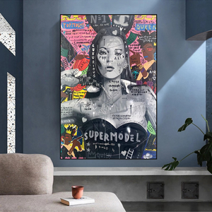 Banksy Kate Moss Graffiti Canvas Wall Art-Banksy Wall Poster