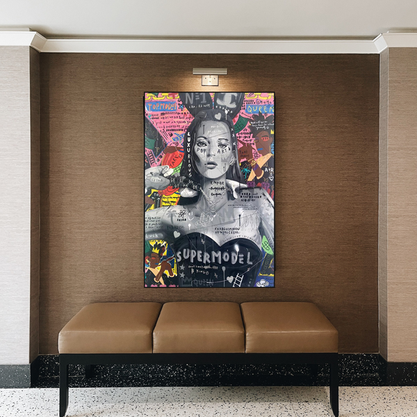 Banksy Kate Moss Graffiti Canvas Wall Art-Banksy Wall Poster