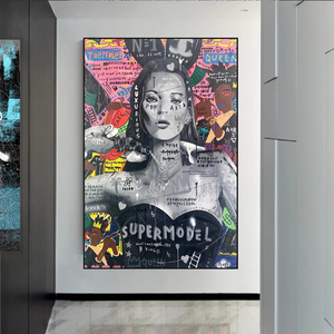 Banksy Kate Moss Graffiti Canvas Wall Art-Banksy Wall Poster