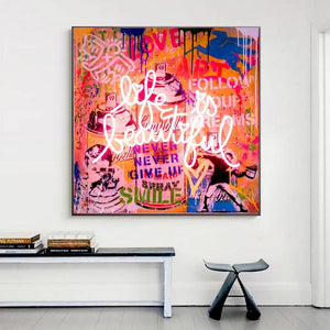 Banksy Life is Beautiful - Authentic Art for Sale-Banksy Wall Poster
