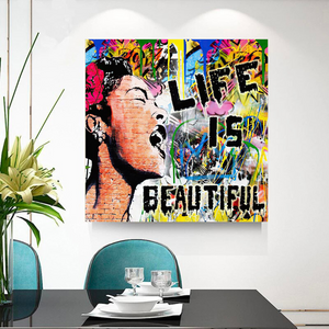 Banksy Life is Beautiful: Celebrate Art's Intrigue-Banksy Wall Poster