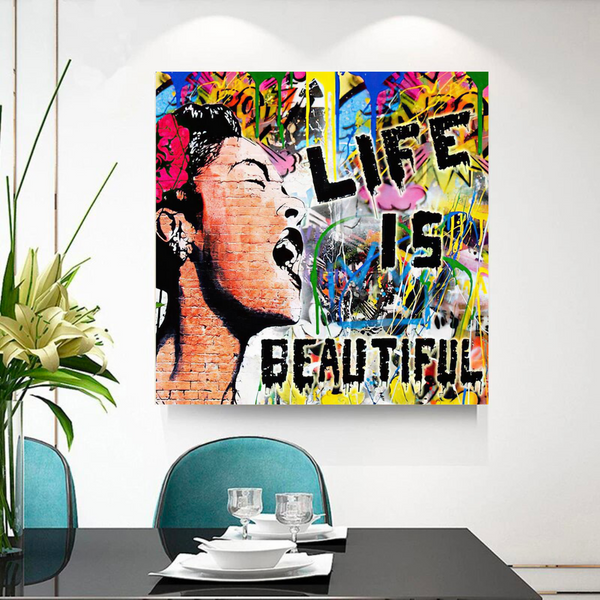 Banksy Life is Beautiful: Celebrate Art's Intrigue-Banksy Wall Poster