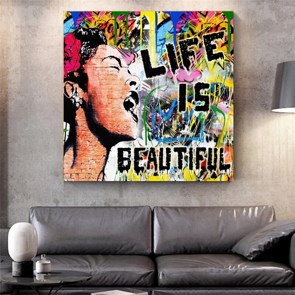 Banksy Life is Beautiful: Celebrate Art's Intrigue-Banksy Wall Poster