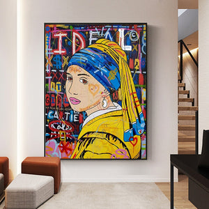 Banksy Milkmaid Canvas Wall Art: Authentic and Captivating-Banksy Wall Poster