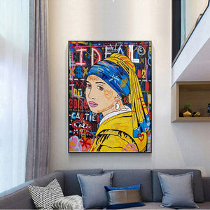 Banksy Milkmaid Canvas Wall Art: Authentic and Captivating-Banksy Wall Poster