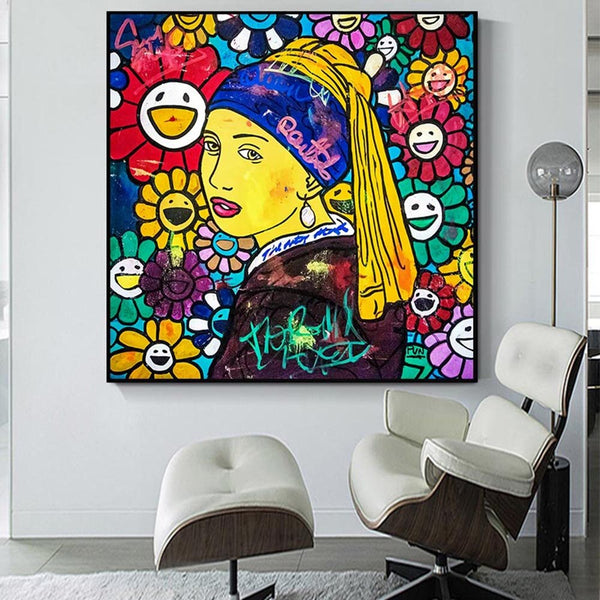 Banksy Milkmaid Famous Wall Art-Banksy Wall Poster