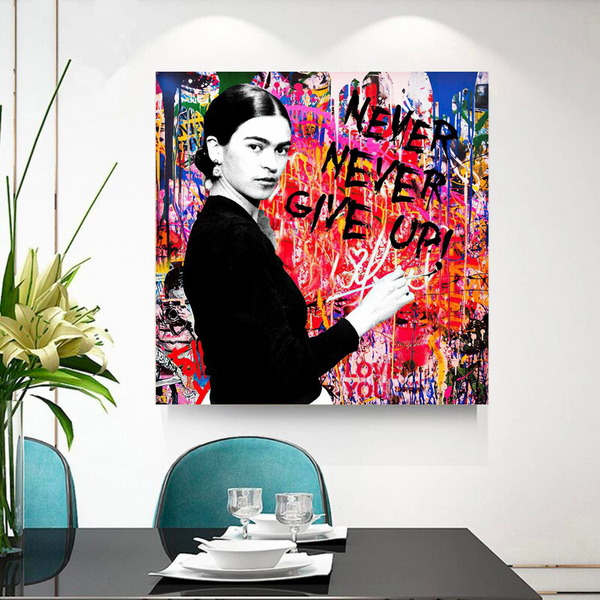 Banksy Never Give Up Wall Art: Unparalleled Expression-Banksy Wall Poster