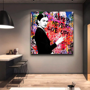 Banksy Never Give Up Wall Art: Unparalleled Expression-Banksy Wall Poster