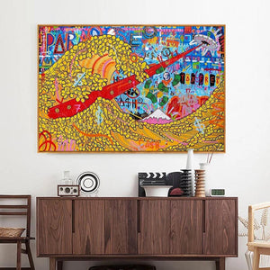 Banksy Poster Embracing True Expression - Suck Money Design-Banksy Wall Poster