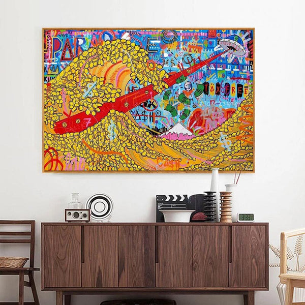 Banksy Poster Embracing True Expression - Suck Money Design-Banksy Wall Poster