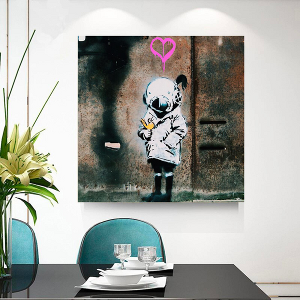 Banksy Space Girl and Bird Wall Art - Captivating Design-Banksy Wall Poster
