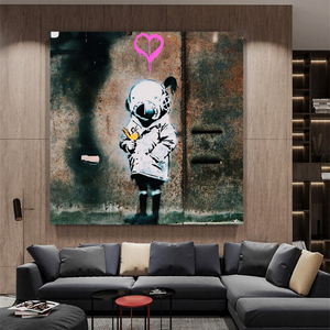 Banksy Space Girl and Bird Wall Art - Captivating Design-Banksy Wall Poster