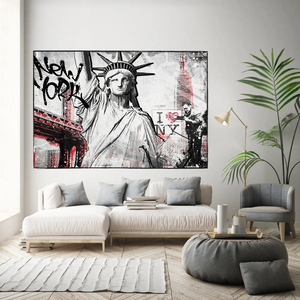 Banksy Statue of Liberty New York Canvas Wall Art-Banksy Wall Poster