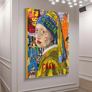 Banksy The Milkmaid Canvas Wall Art: Captivating Masterpiece-Banksy Wall Poster