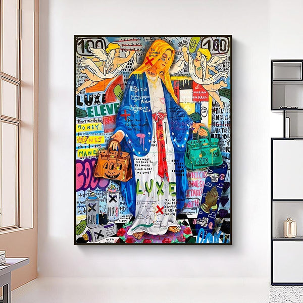 Banksy Virgin Mary Art: Unique, Captivating Masterpiece-Banksy Wall Poster