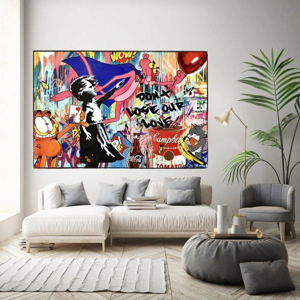 Banksy's 'Don't Lose Love' Canvas Wall Art-Banksy Wall Poster