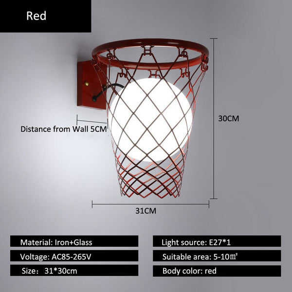 Basket Ball Kids Wall Light - Brighten Up Their Space-Kids Room Nursery Lighting