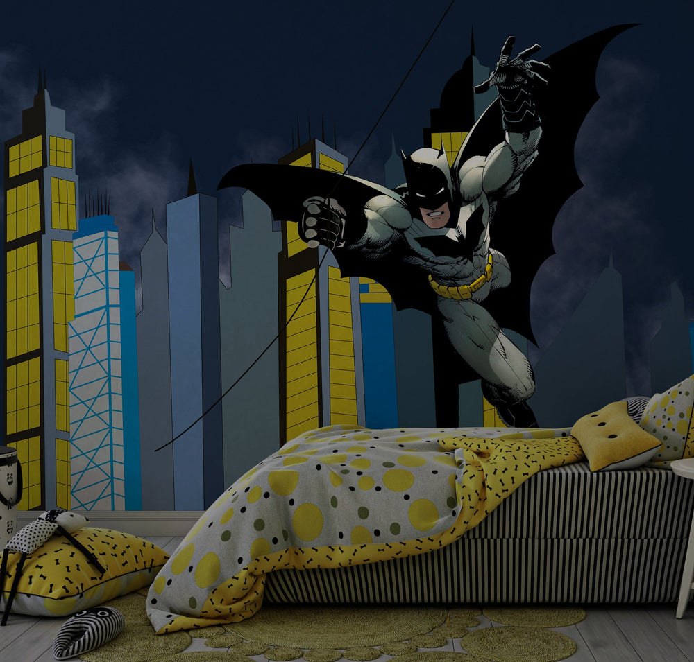 Batman Adventure Begins - Kids Nursery Wallpaper Mural-Kids Room Wallpaper